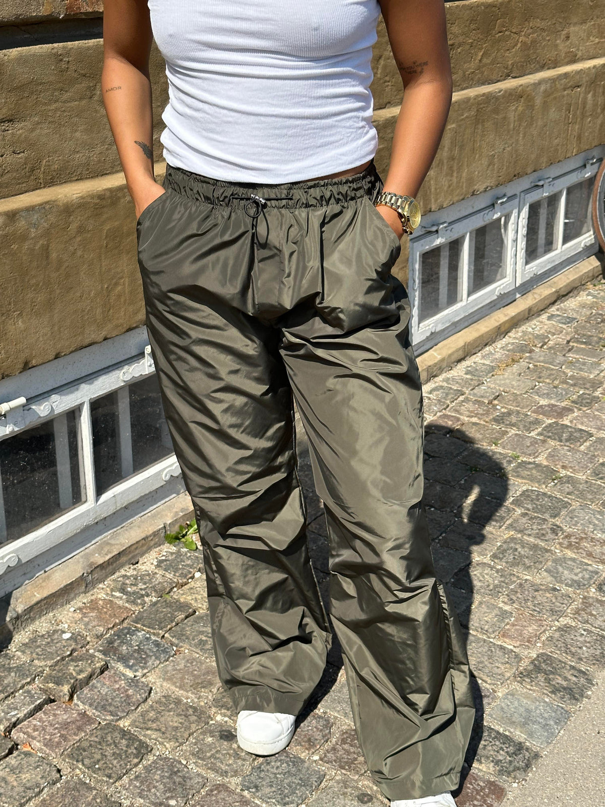 Lesley parachute pants - Khaki