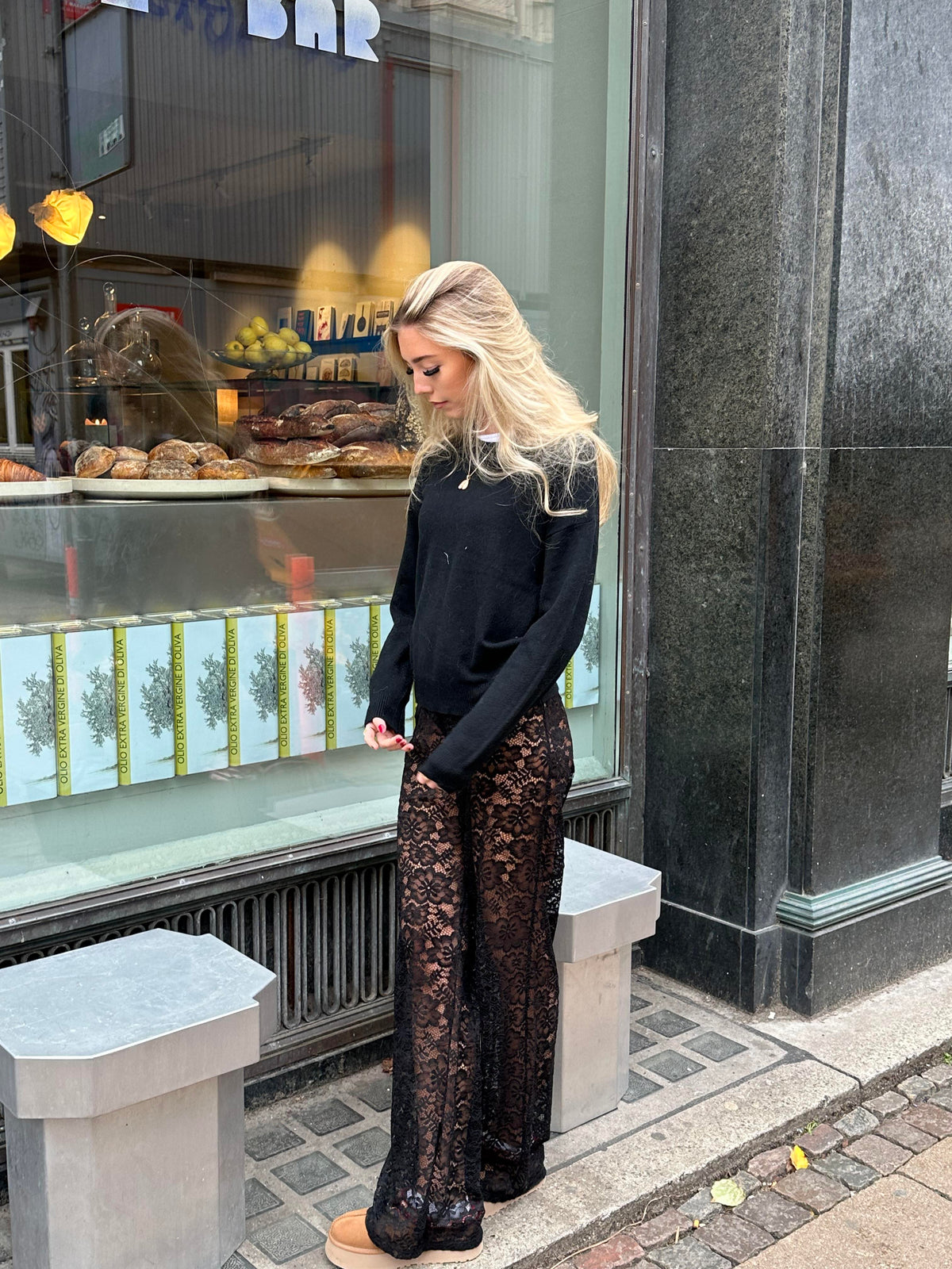 Marla lace pants without undershorts - Black