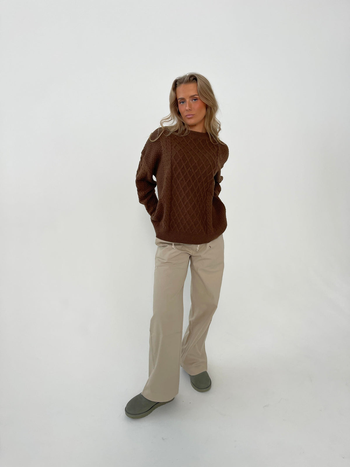 Lucille Pants with drawstring closure - Beige