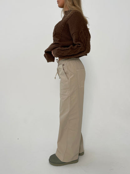 Lucille Pants with drawstring closure - Beige