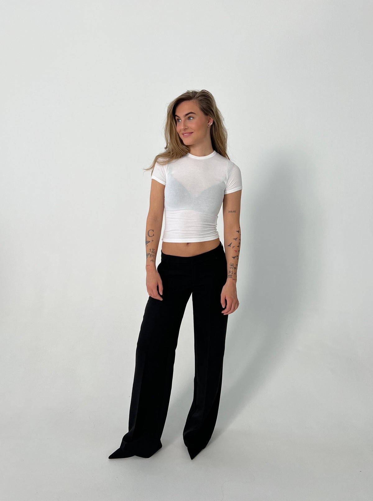 Britney low waisted suit pants - Black