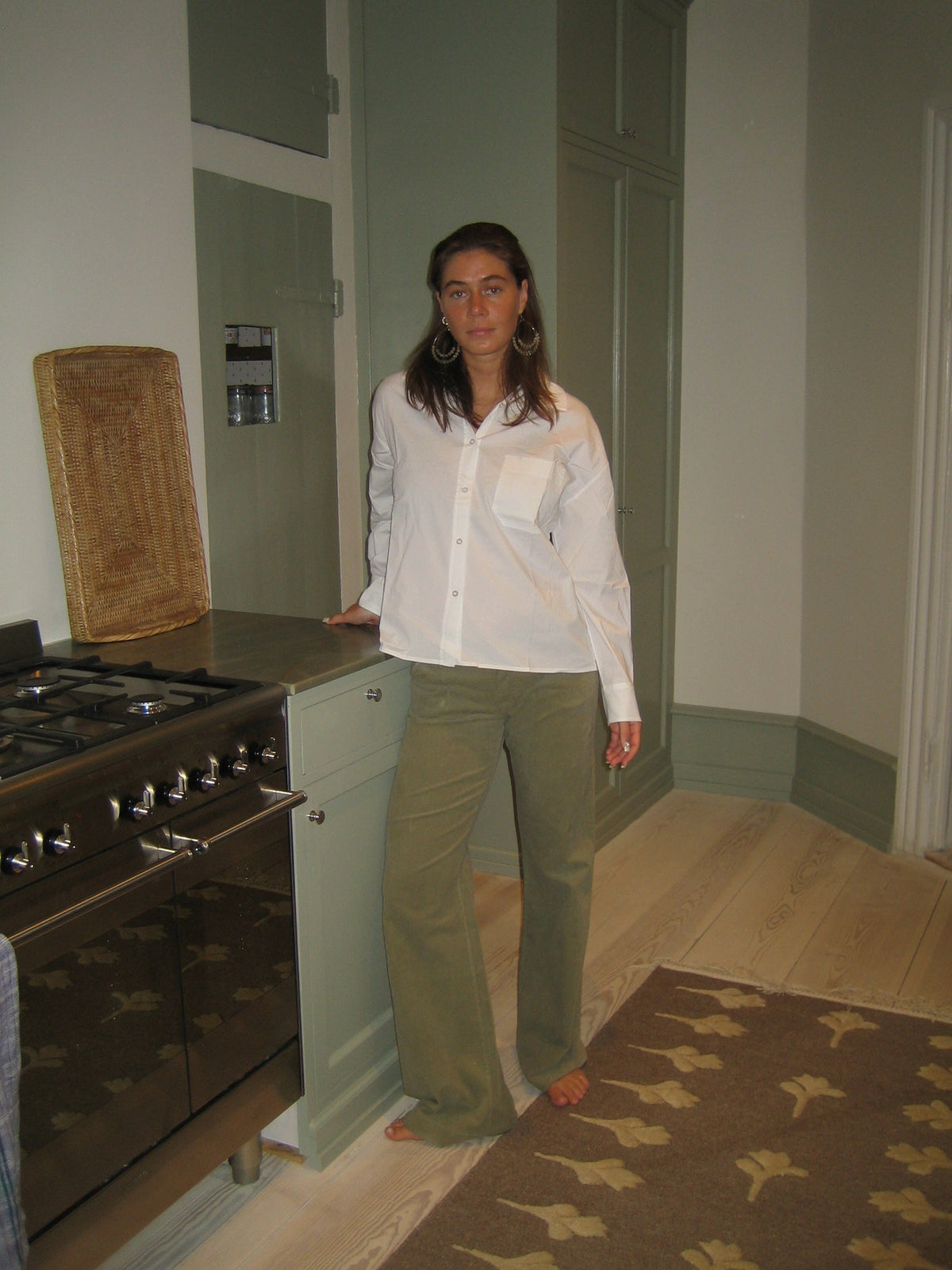 Karla corduroy pants - Khaki green