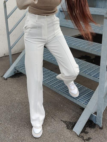 Classic wide pants off white