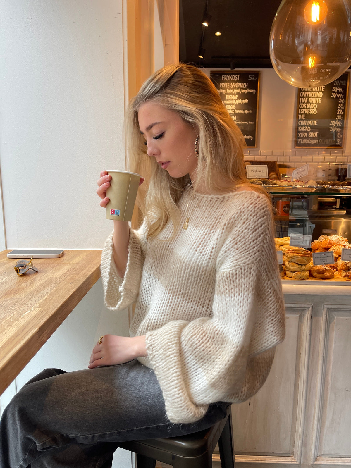 Manda striped knit - Beige/white