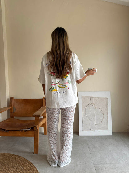Marla lace pants - White