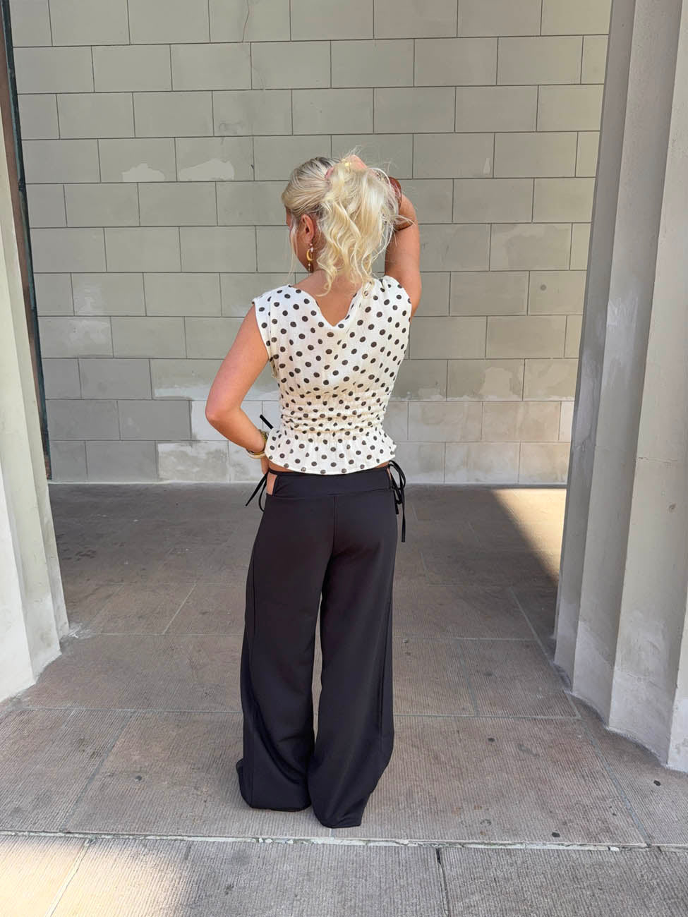 Sonny trousers with drawstring – Black