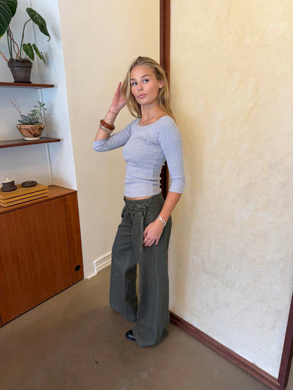 Sussa pants with details - Khaki