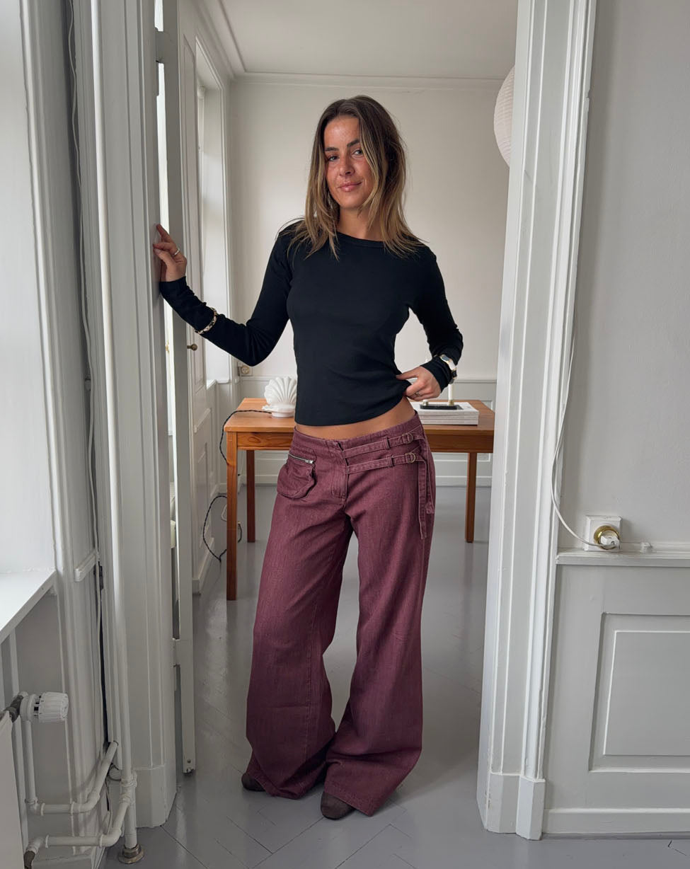 Sussa pants with details - Burgundy