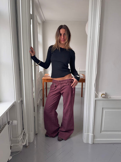 Sussa pants with details - Burgundy