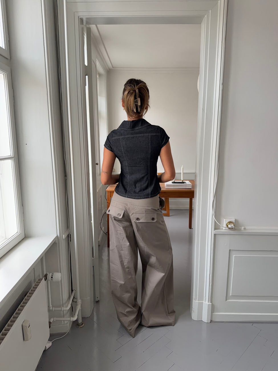 Maxim pants with buttons - Taupe