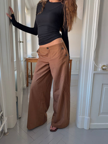 Maluna pants with stripes - Rust