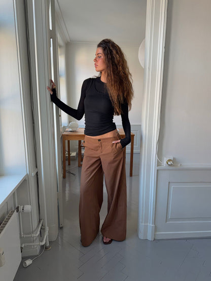 Maluna pants with stripes - Rust