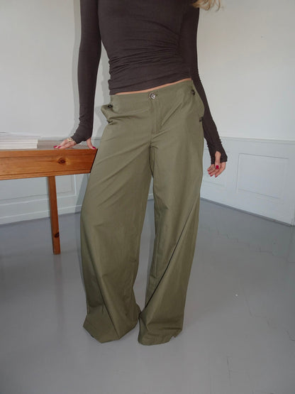 Maluna pants with stripes - Khaki