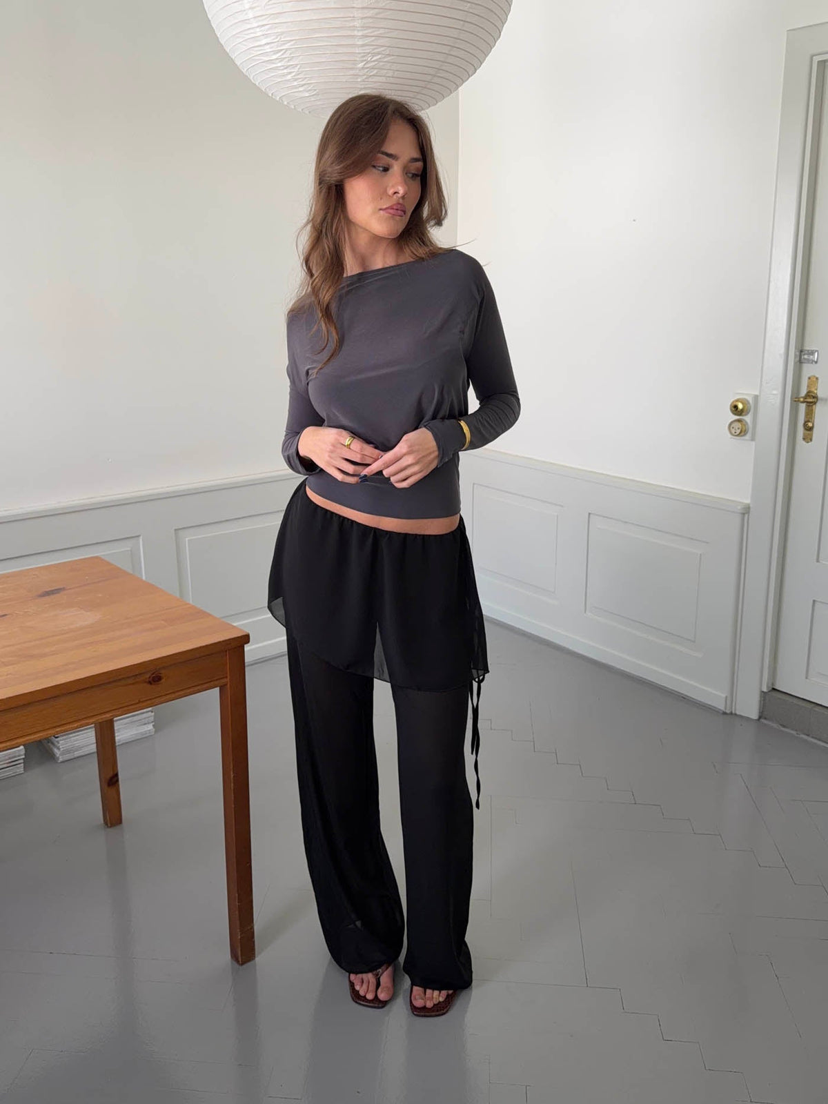 Nadina pants with skirt - Black