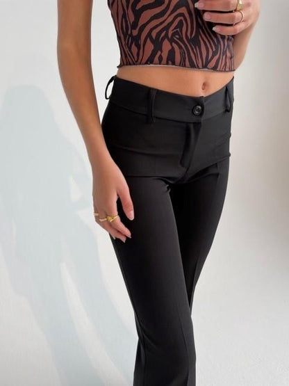 Flare pants without pockets - Black