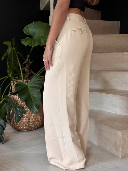 Britney low waisted suit pants - Beige