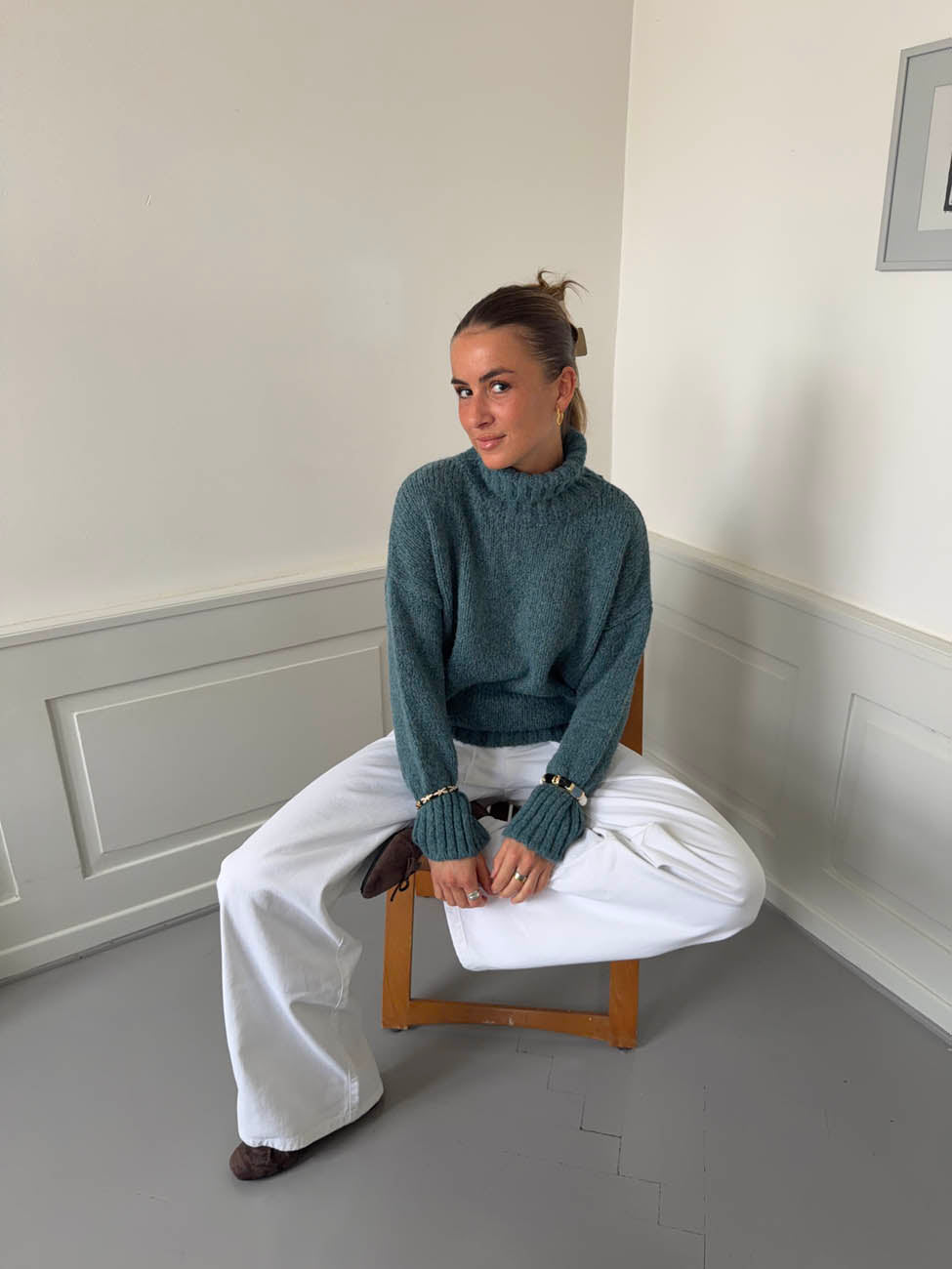 Valdamara oversized turtleneck - Blue