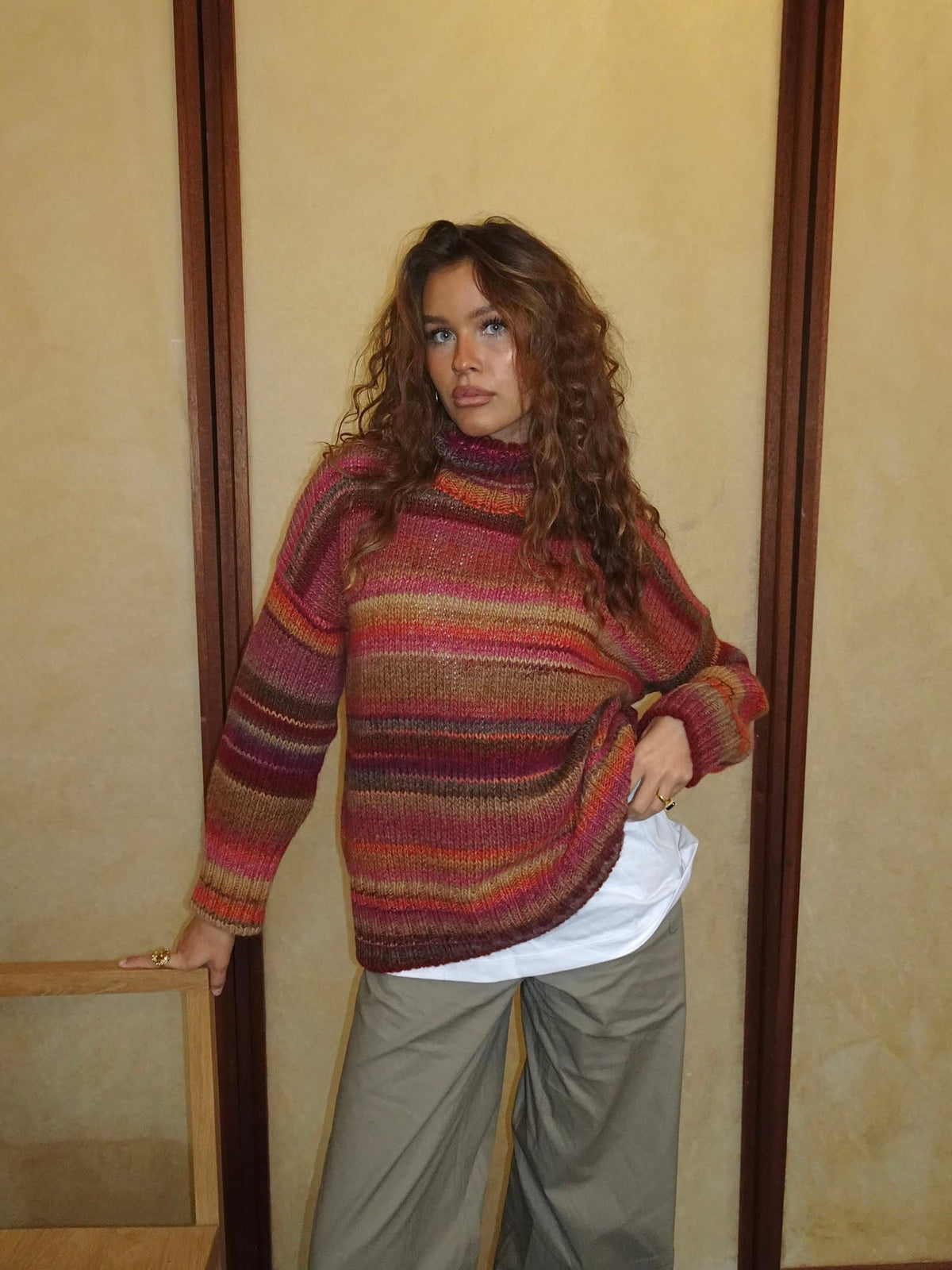 Valdamara oversized turtleneck - Multicolored