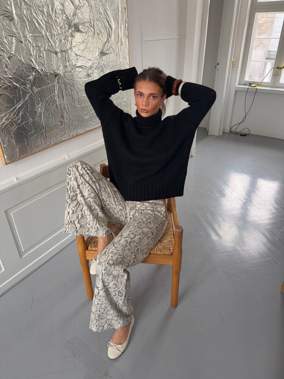 Valdamara oversized turtleneck - Black