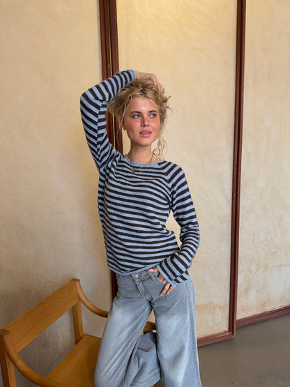 Josa striped knit -  Blue/brown