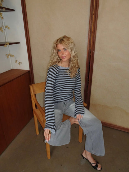 Josa striped knit -  Blue/brown