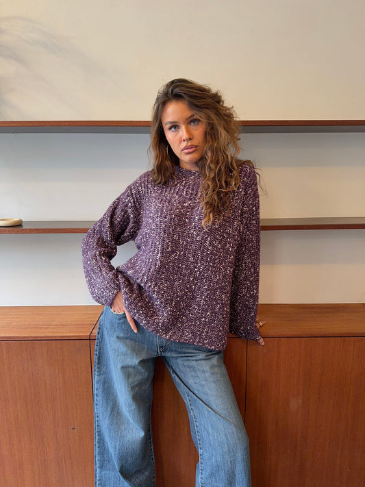 Lunuda knit sweater – Purple