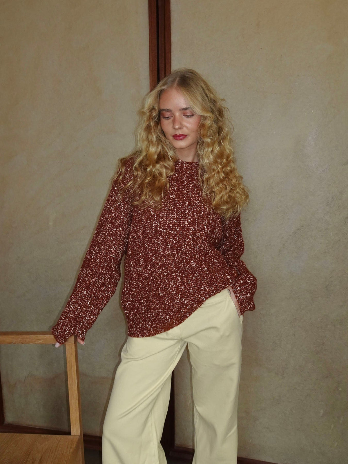 Lunuda knit sweater – Rust/orange