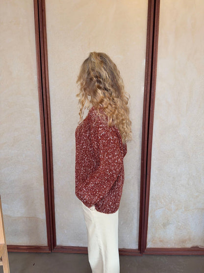 Lunuda knit sweater – Rust/orange