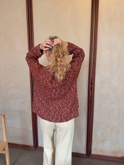 Lunuda knit sweater – Rust/orange