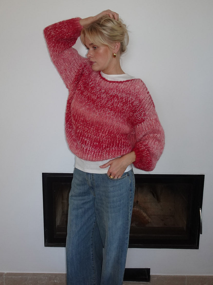 Pastana knitted sweater – Pink/red