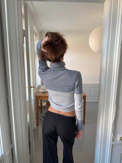 Swela knit with turtleneck - Blue