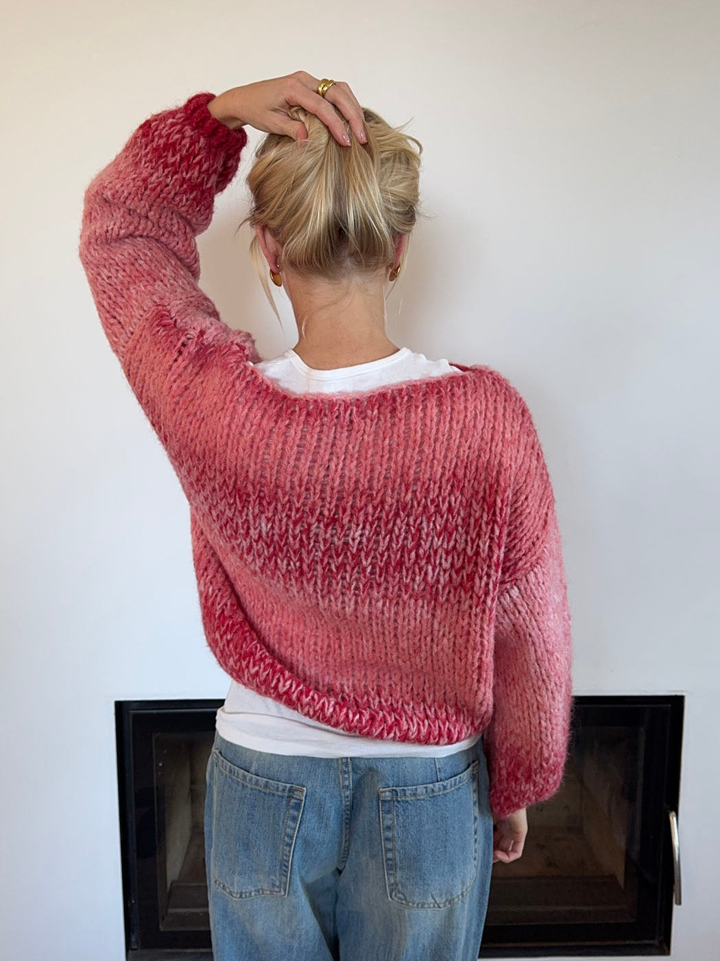 Pastana knitted sweater – Pink/red
