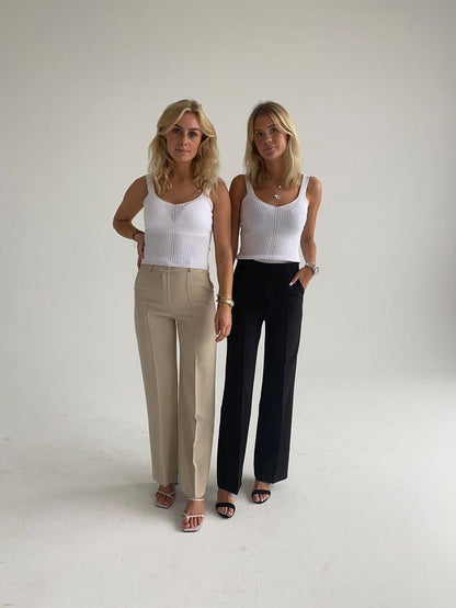 Classic wide pants - light beige